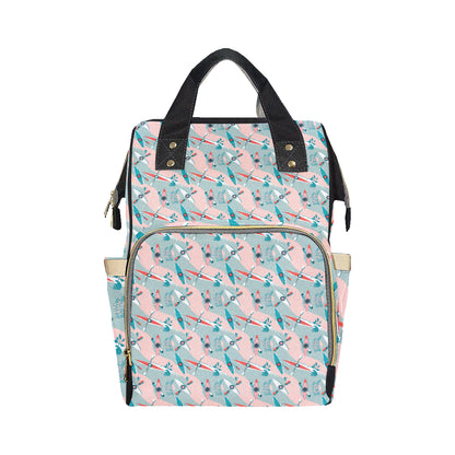 Kayak Pattern Print Design 05 Diaper Bag Backpack