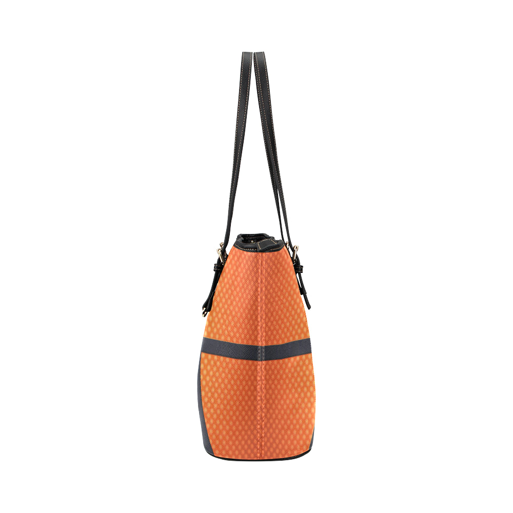 Basketball Texture Print Pattern Leather Tote Bag