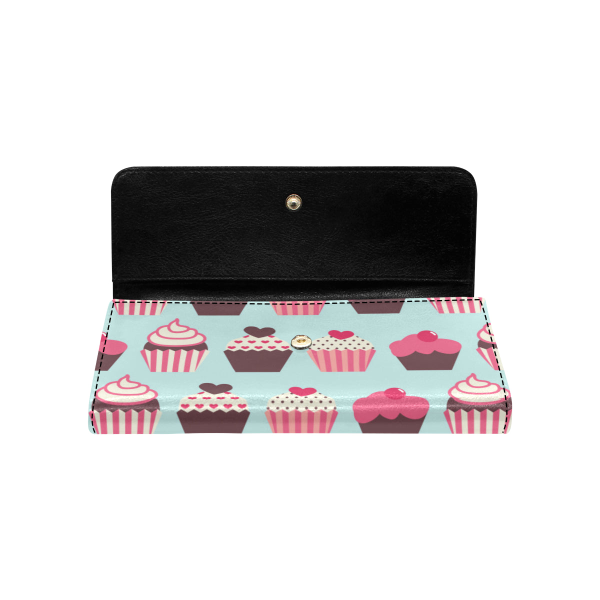CupCake Print Pattern Women's Trifold Wallet