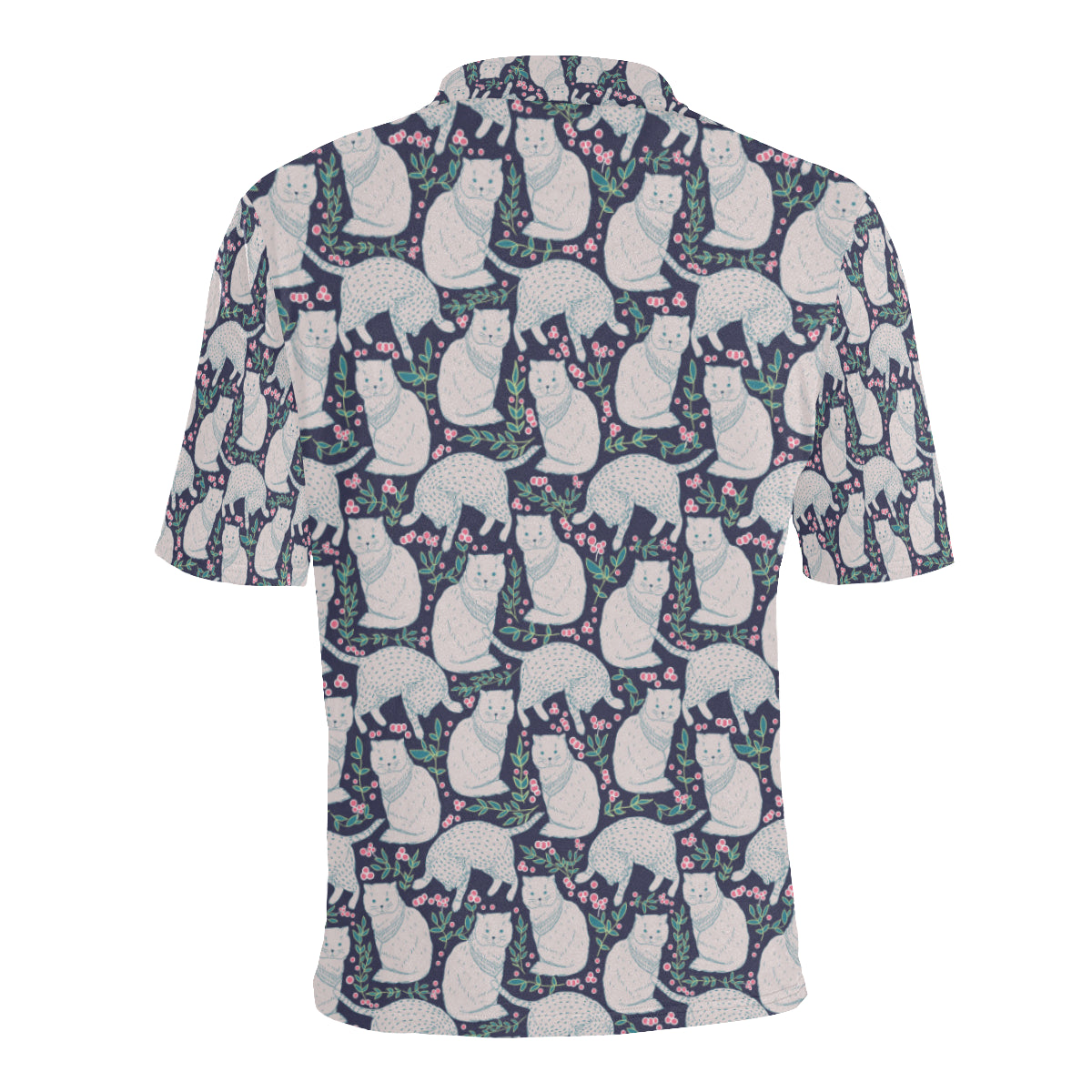 Cat Pattern Print Design 06 Men Polo Shirt