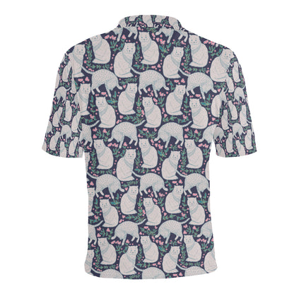 Cat Pattern Print Design 06 Men Polo Shirt