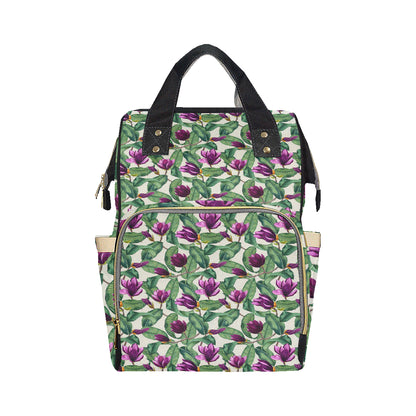 Magnolia Pattern Print Design MAG07 Diaper Bag Backpack