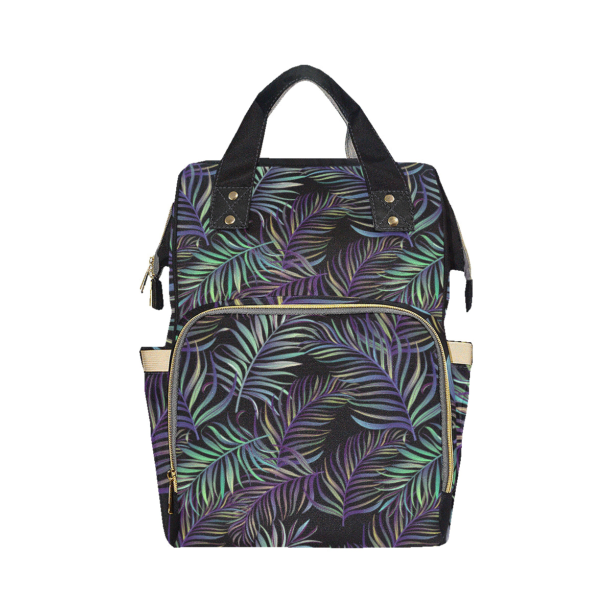 Tropical Palm Leaves Pattern Brightness Diaper Bag Backpack