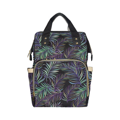 Tropical Palm Leaves Pattern Brightness Diaper Bag Backpack