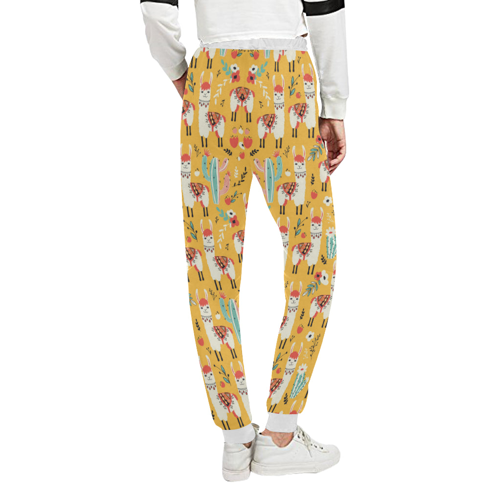 Llama Cute Themed Print Unisex Sweatpants