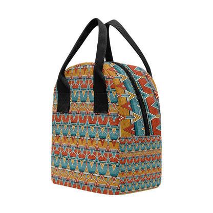 Kente Print African Design Themed Insulated Lunch Bag