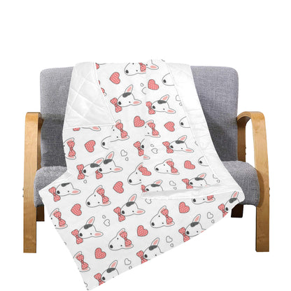 Bull Terriers Pattern Print Design 08 Premium Quilt