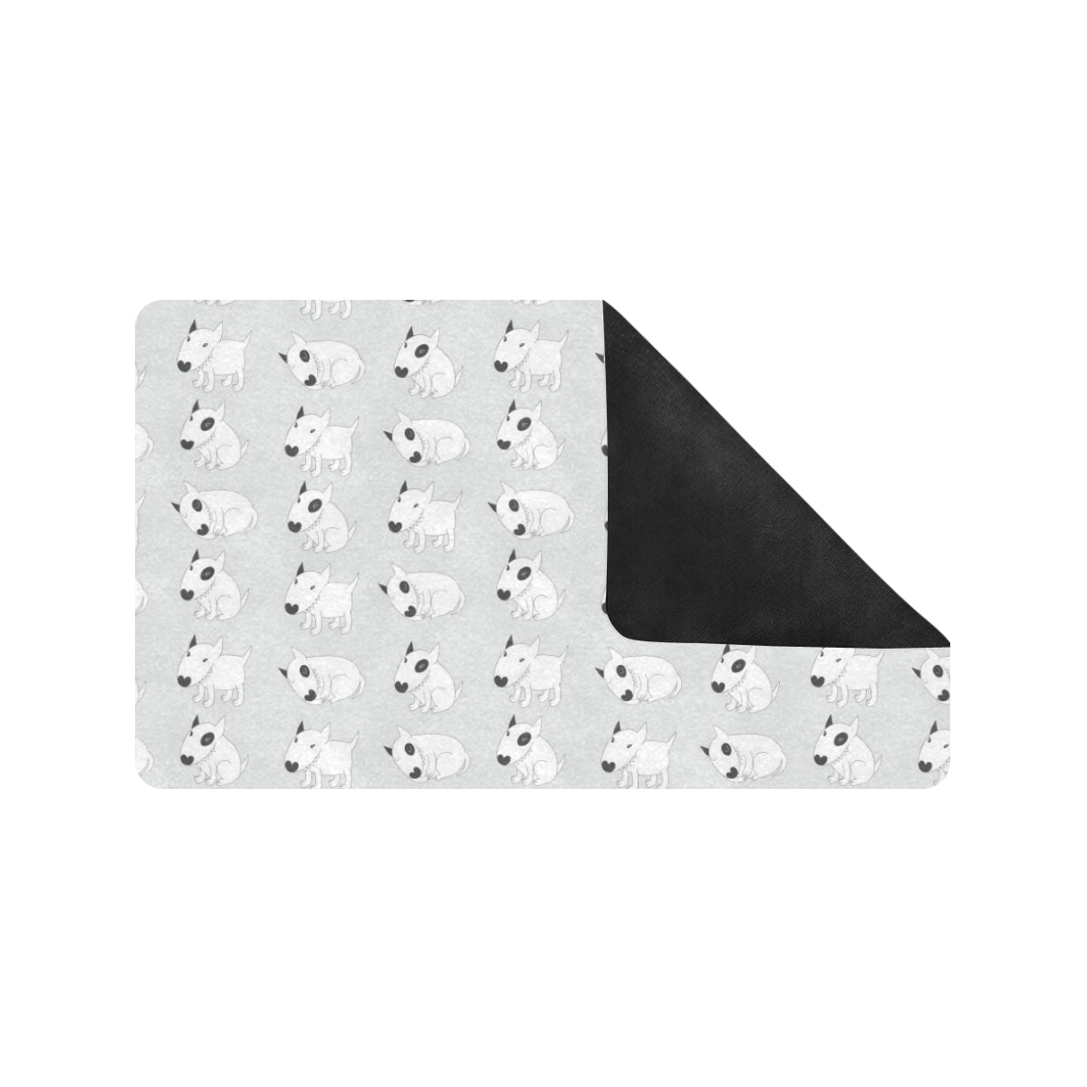 Bull Terrier hand draw Print Pattern Rubber Doormat