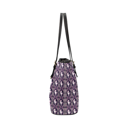 Unicorn Fantastic Flower Leather Tote Bag