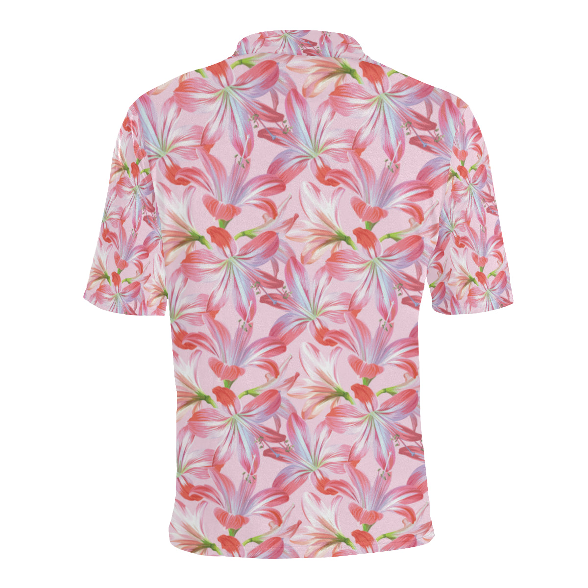 Amaryllis Pattern Print Design 02 Men Polo Shirt