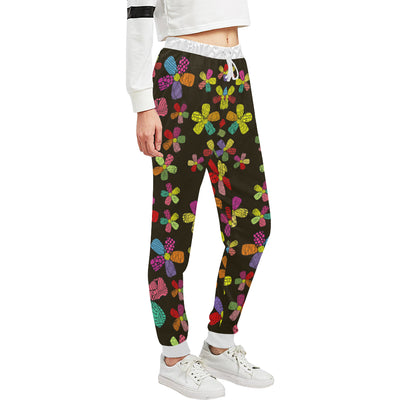 Flower Power Colorful Print Pattern Unisex Sweatpants