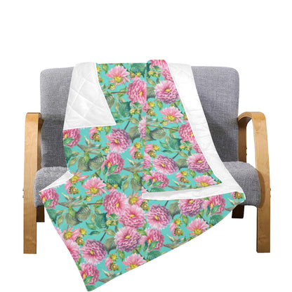 Dahlia Pattern Print Design DH07 Premium Quilt