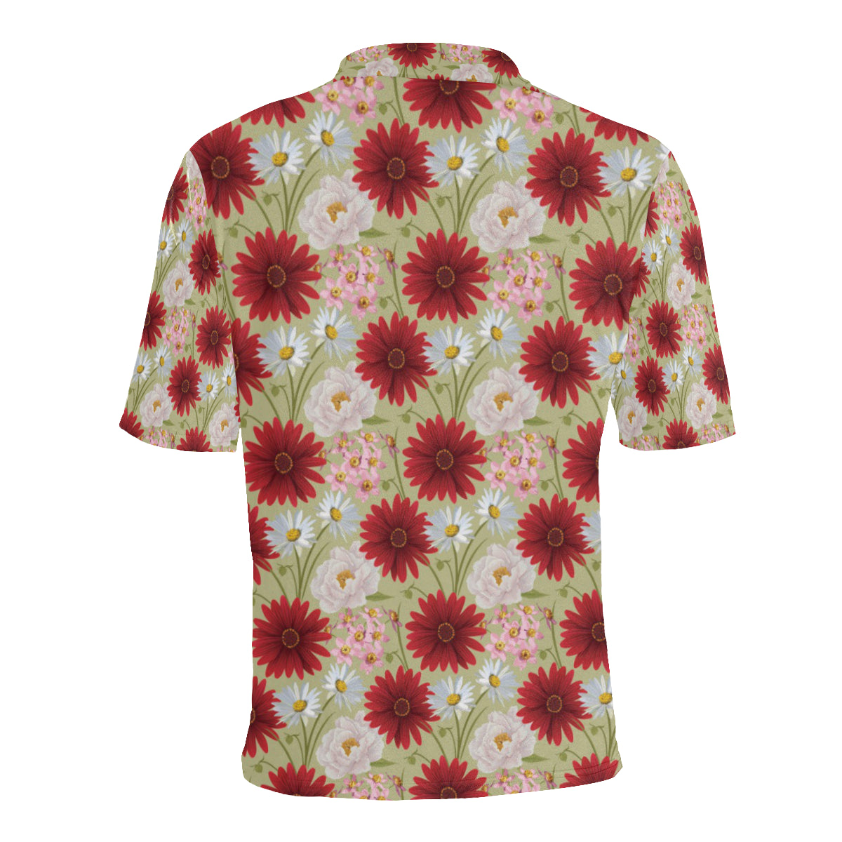 Gerberas Pattern Print Design GB07 Men Polo Shirt