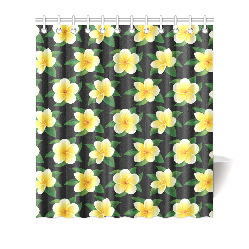 Plumeria Pattern Print Design A03 Shower Curtain