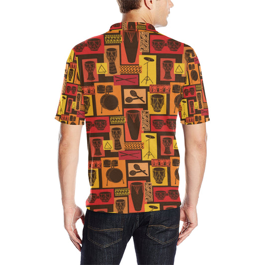 Percussion Pattern Print Design 02 Men Polo Shirt