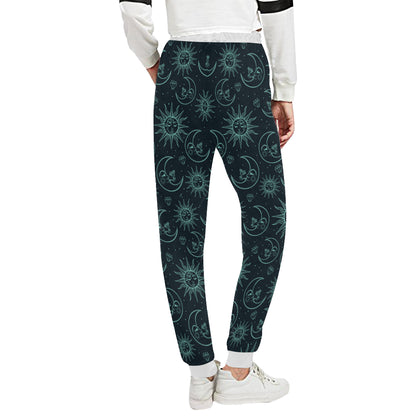 Sun Moon Magic Design Themed Print Unisex Sweatpants