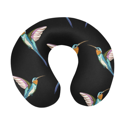 Hummingbird Pattern Print Design 06 U-Shaped Travel Neck Pillow