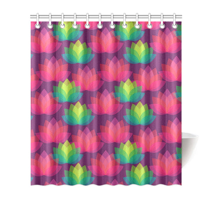 Lotus Pattern Print Design 02 Shower Curtain