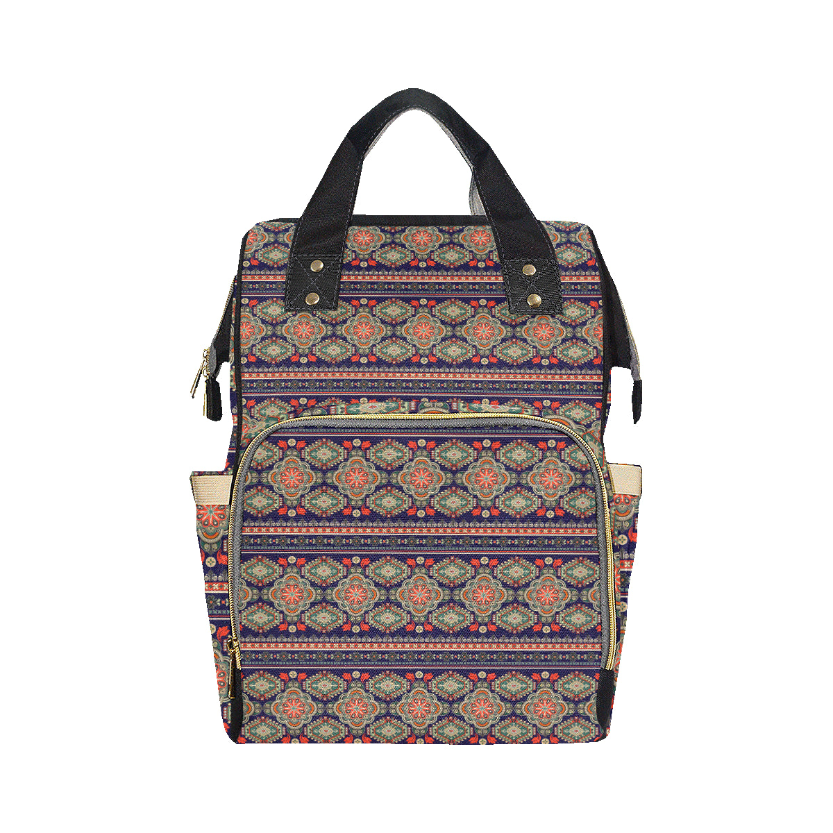 Ethnic Geometric Print Pattern Diaper Bag Backpack