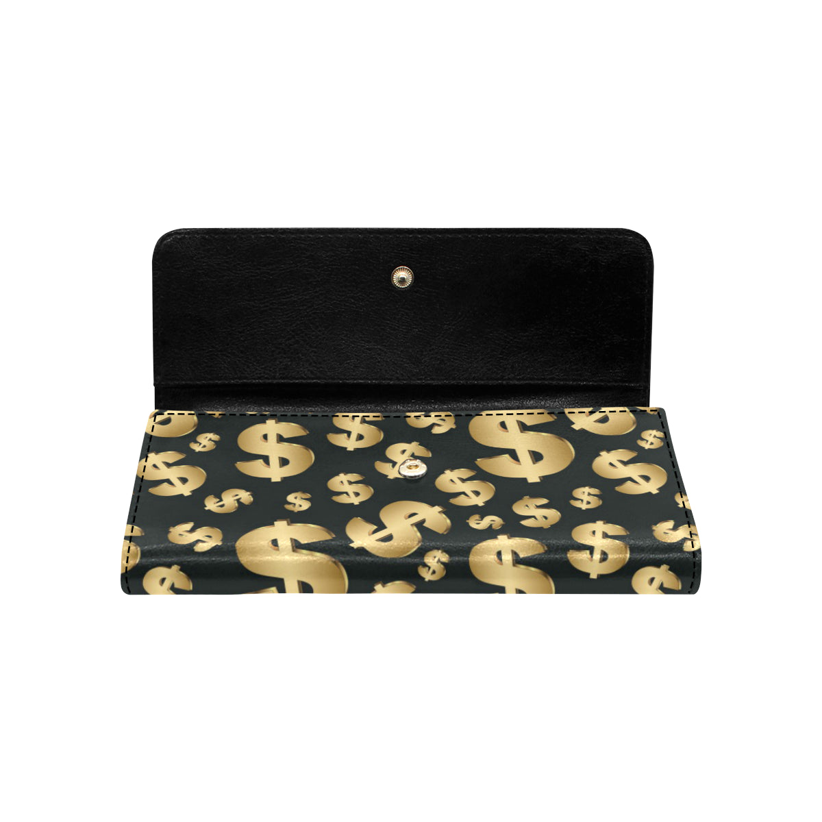 Dollar Pattern Print Design DO04 Women's Trifold Wallet