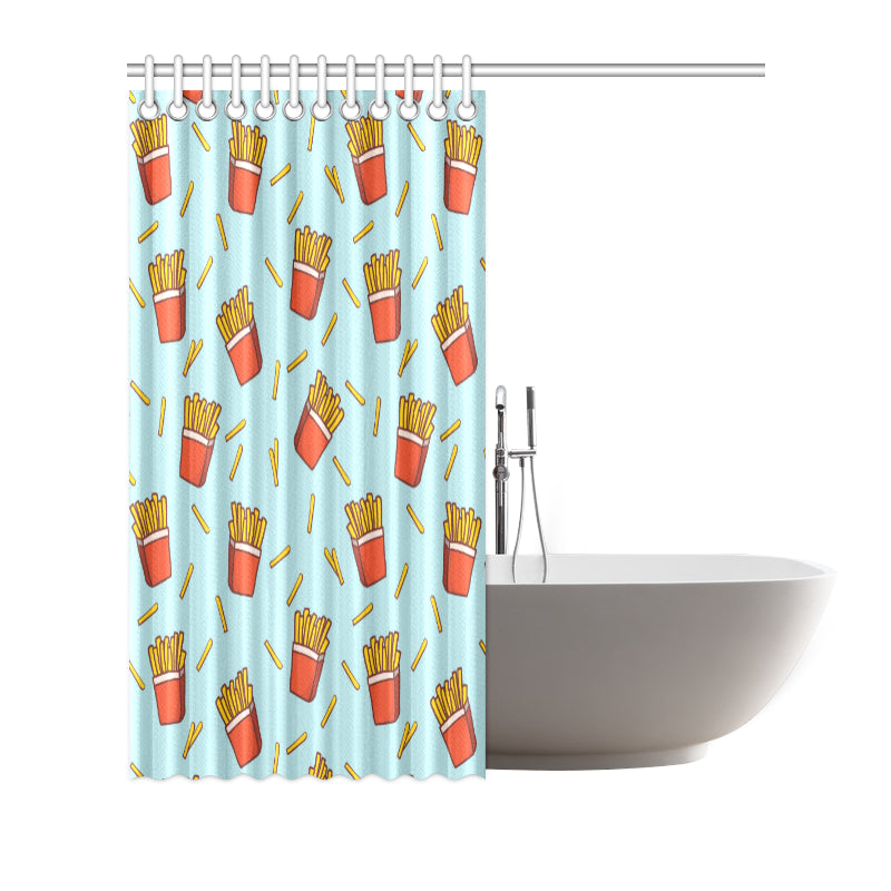 French Fried Pattern Print Design 02 Shower Curtain