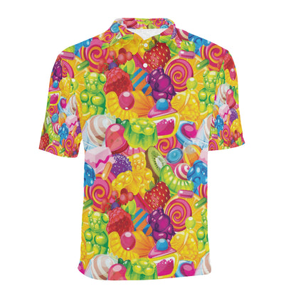 Candy Pattern Print Design CA01 Men Polo Shirt