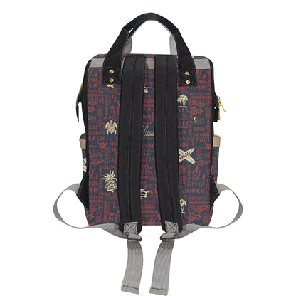 Hawaiian Themed Pattern Print Design H017 Diaper Bag Backpack