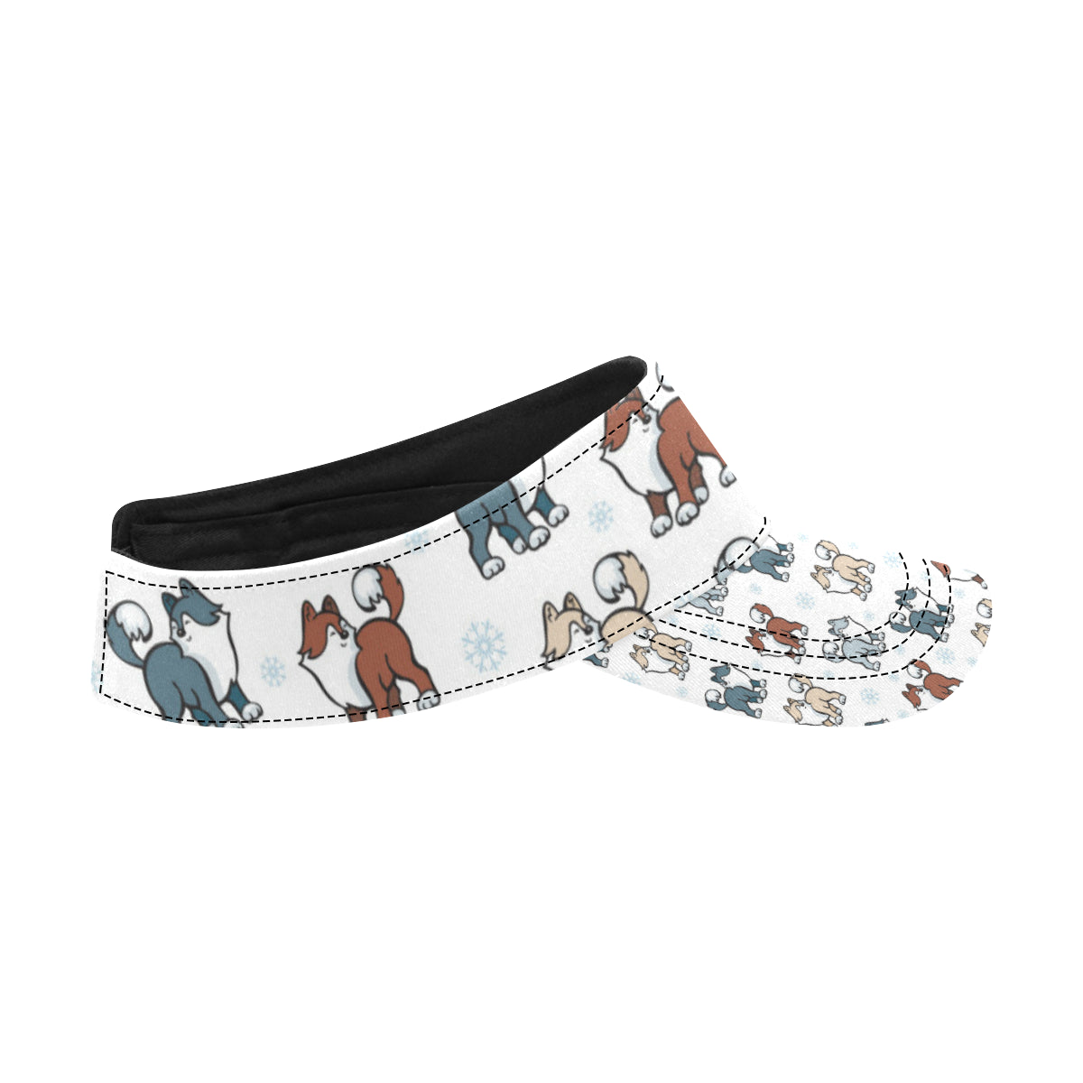 Alaskan Malamute Pattern Print Design 02 Unisex Sun Visor