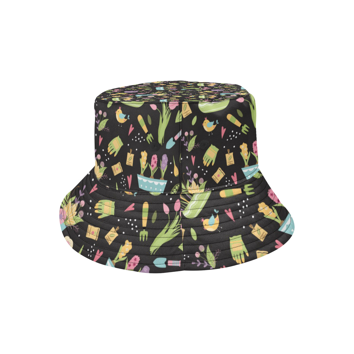 Gardening Pattern Print Design G03 Unisex Bucket Hat