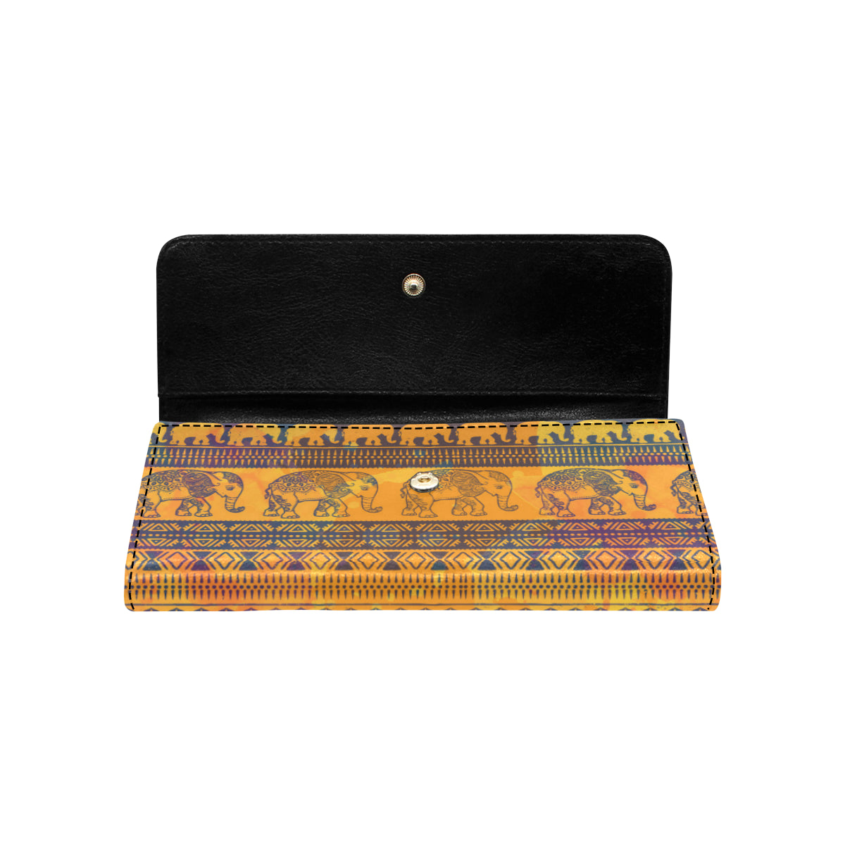 Elephant Aztec Women's Trifold Wallet