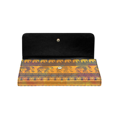 Elephant Aztec Women's Trifold Wallet