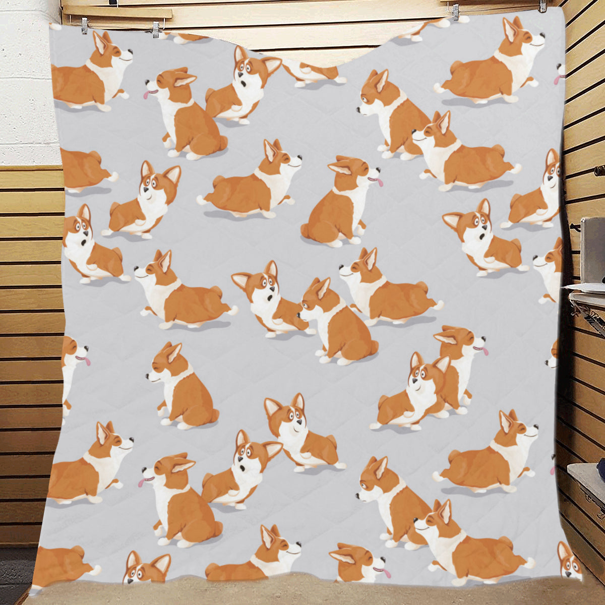 Pembroke Welsh Corgis Pattern Print Design A04 Premium Quilt