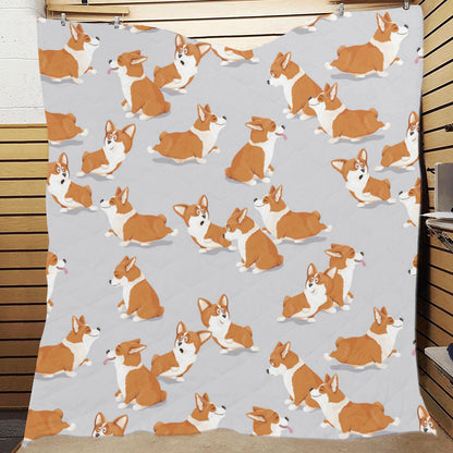 Pembroke Welsh Corgis Pattern Print Design A04 Premium Quilt
