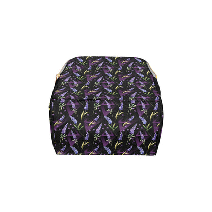 Lavender Pattern Print Design LV07 Diaper Bag Backpack