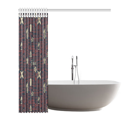 Hawaiian Themed Pattern Print Design H017 Shower Curtain