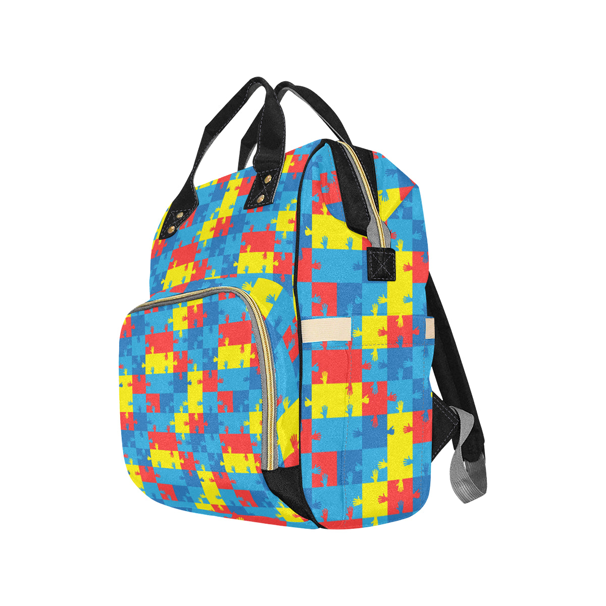 Autism Awareness Design Themed Print Diaper Bag Backpack