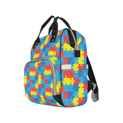 Autism Awareness Design Themed Print Diaper Bag Backpack