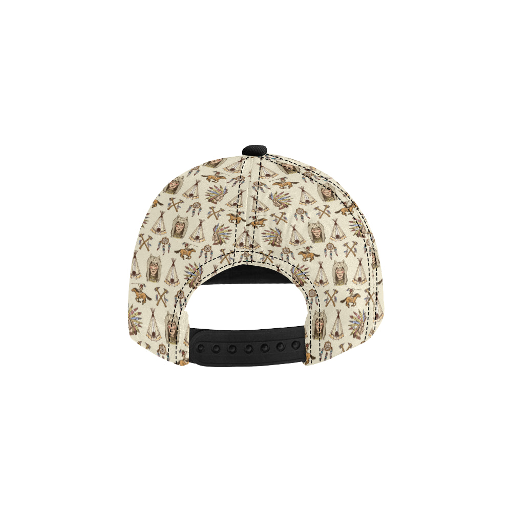 Native Indian Pattern Design Print Snapback Cap
