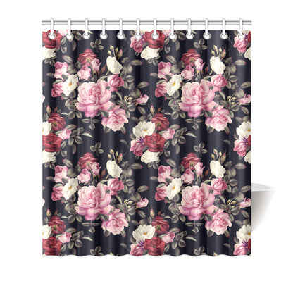 Rose Pattern Shower Curtain