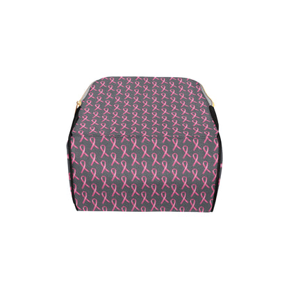 Breast Cancer Awareness Pattern Diaper Bag Backpack
