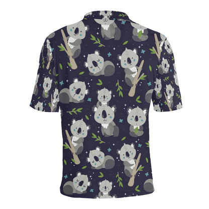Koala Pattern Print Design 04 Men Polo Shirt