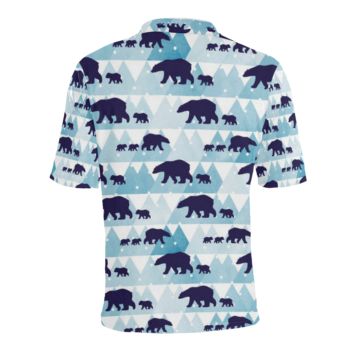 Bear Pattern Print Design BE01 Men Polo Shirt