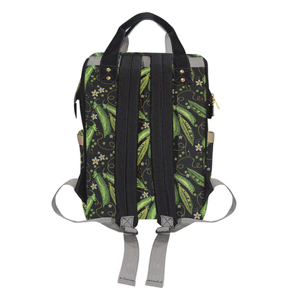 Peas Pattern Print Design A02 Diaper Bag Backpack