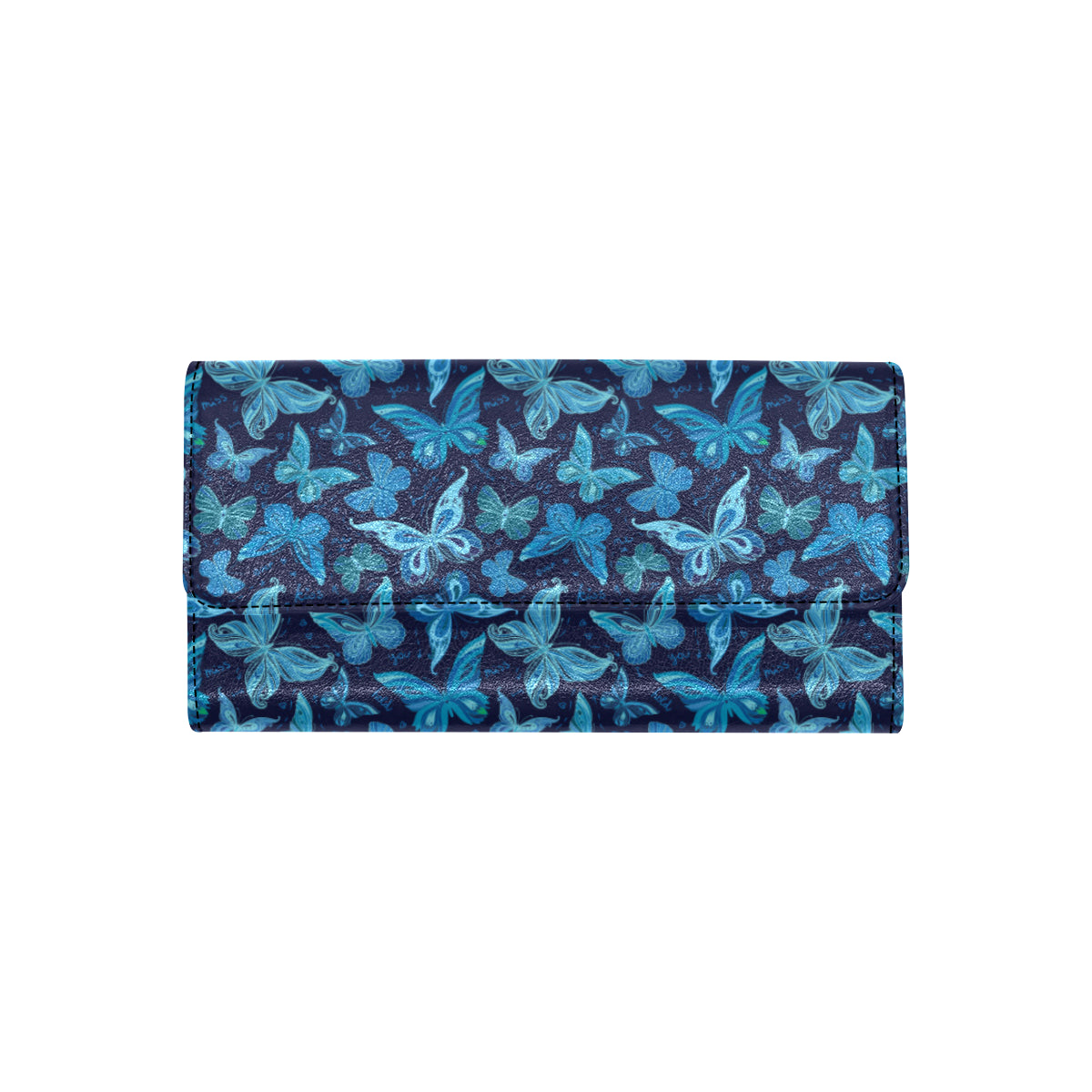Butterfly Pattern Print Design 03 Women's Trifold Wallet