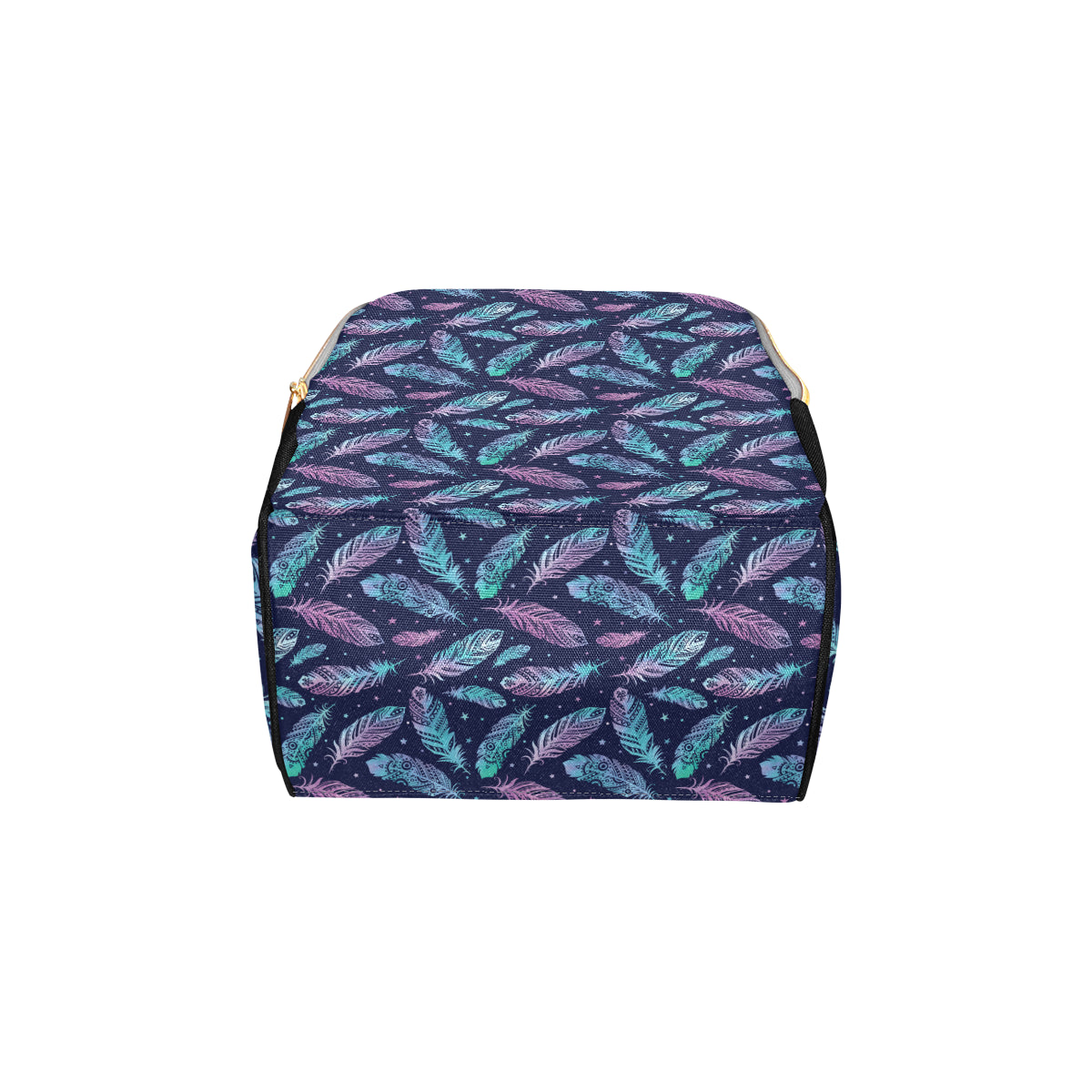 Feather Aztec Design Print Diaper Bag Backpack