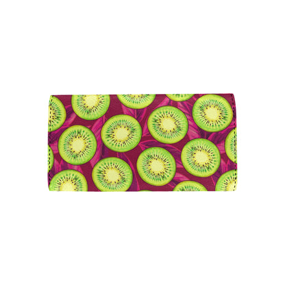 Kiwi Pattern Print Design KW05 Women's Trifold Wallet