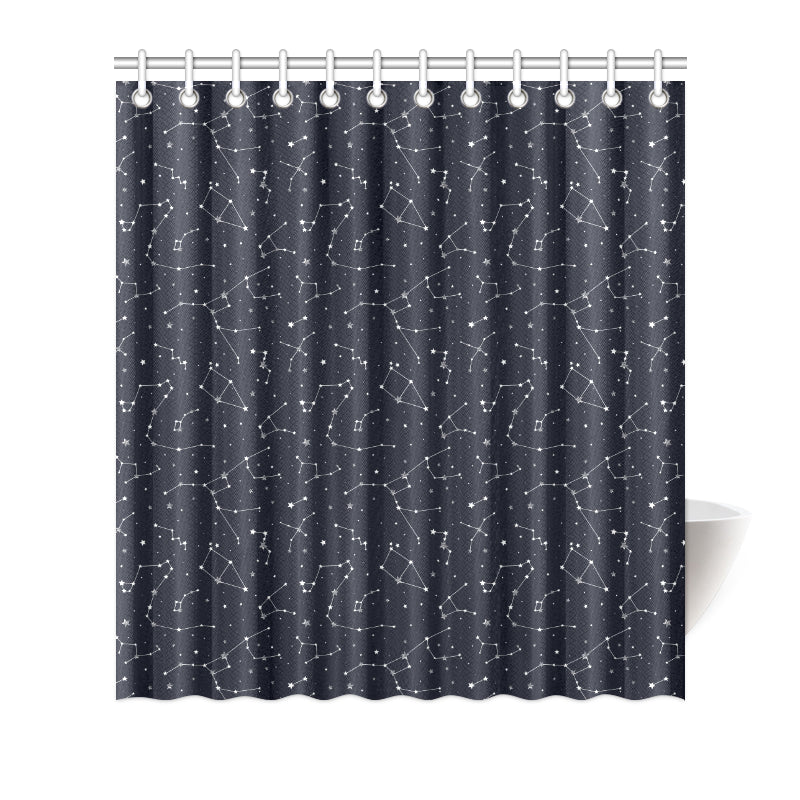 Constellation Pattern Print Design 03 Shower Curtain