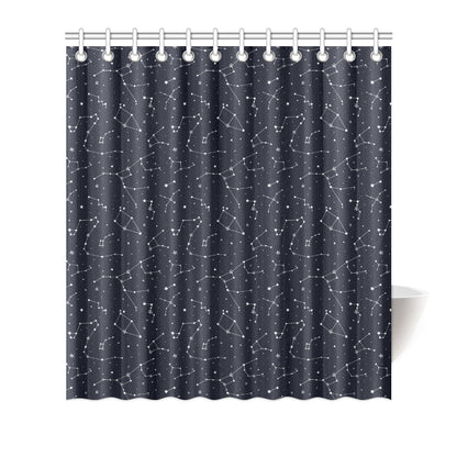 Constellation Pattern Print Design 03 Shower Curtain