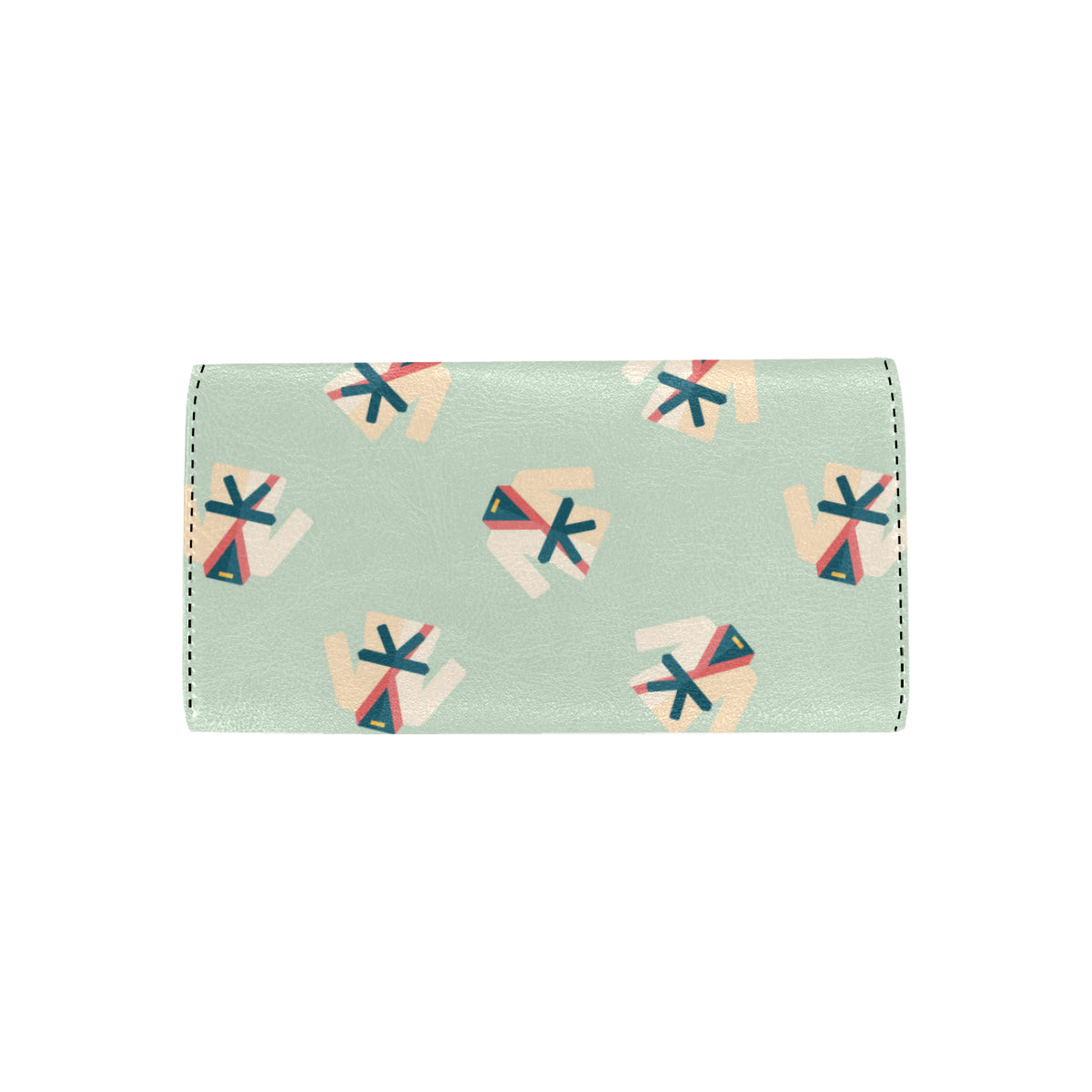 Karate Pattern Print Design 02 Women's Trifold Wallet