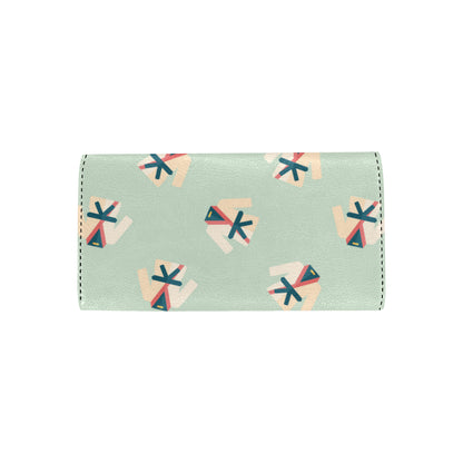Karate Pattern Print Design 02 Women's Trifold Wallet